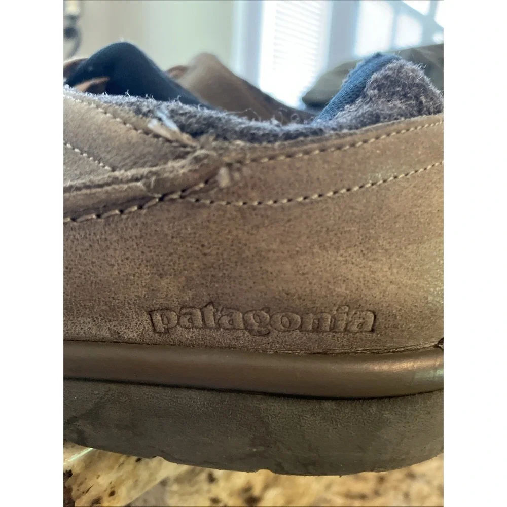 Patagonia Bungee Cord‎ Leather Moc Toe Shoes Mens 10.5 Brown Granola Gorpcore